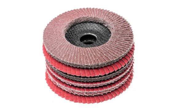 Abrasive Flap Disc, Type 29, Round Hole, Fiberglass Backing, Ceramic/Zirconia Alumina, 7" Dia., 120 Grit