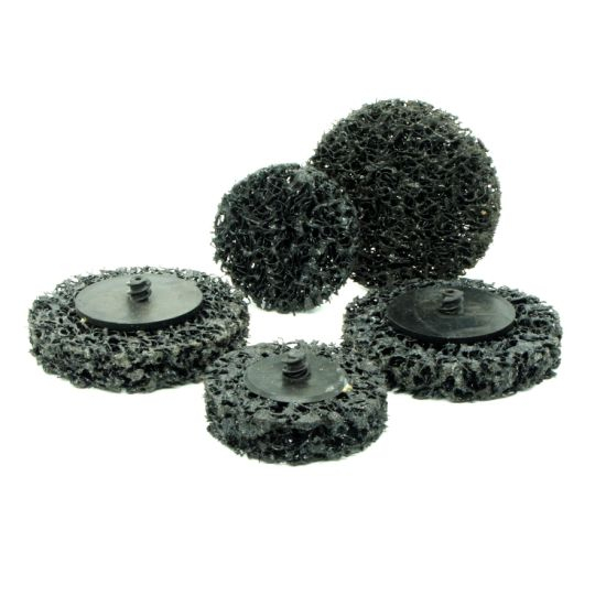2 Inch Cleaning & Stripping Sanding Disc, 1/4" Roloc Disc Pad Holder, Black Sanding Disc for Remove Paint Rust and Oxidation