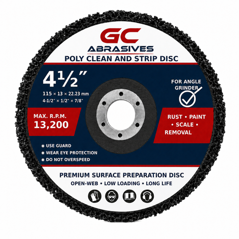 Poly Clean and Strip Wheel | Paint Rust Removal Disc for Angle Grinde