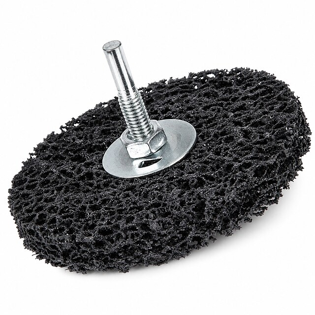 Poly Strip Wheel with Shaft | Nylon Paint & Rust Removal Wheel