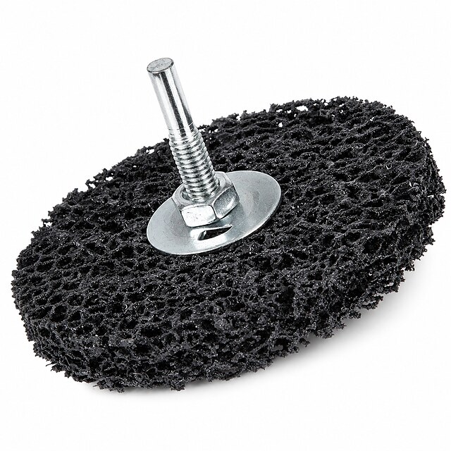Poly Strip Wheel with Shaft | Nylon Paint & Rust Removal Wheel